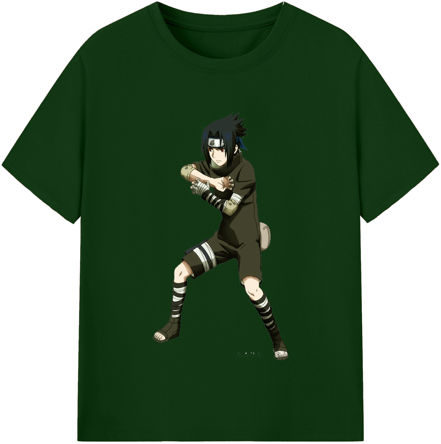 （画像用） NARUTO -ナルト- うちは サスケ Uchiha Sasuke 綿100％半袖Tシャツ（フロントプリント）